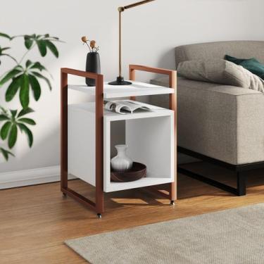 Imagem de Mesa de Apoio Cabeceira Baú de Cama para Quarto Industrial Marrocos Ba