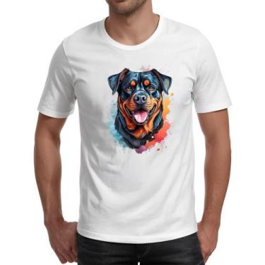 Imagem de Camiseta Unissex Rottweiler Watercolor Arte - Alearts, G