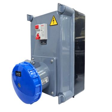 Imagem de Quadro Sobrepor C/ IDR63A +  1 Tomada Industrial  S3546 IP-40 Cód. S310109DR – Steck