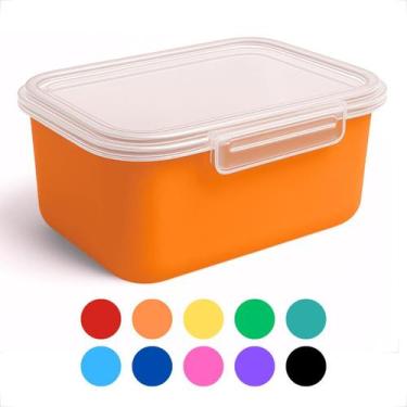 Imagem de Kit Pote Hermeticos Marmitas Fitnesse Porta Alimentos 1L Tampa com Tra