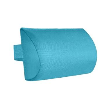 Imagem de WeiLaiKeQi Almofada de cabeça reclinável para espreguiçadeira, apoio de cabeça, almofada ergonômica para apoio de pescoço para cadeiras de escritório e piscina, Lago Azul