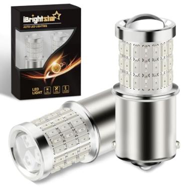 Imagem de iBrightstar Lâmpadas LED 9-30V Super Brilhantes Baixa Potência 1156 1141 1003 BA15S com Projetor Substituição para Luzes de Freio Traseiro, Vermelho Brilhante