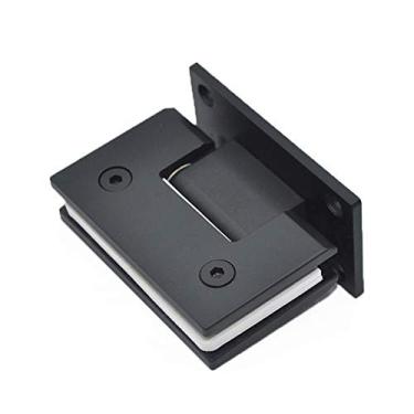 Imagem de Dobradiça de porta de vidro de 90 graus, clipe de porta de banheiro pesado, dobradiça de banheiro de chuveiro, tratamento de superfície escovada de aço inoxidável 304, adequado para vidro temperado de