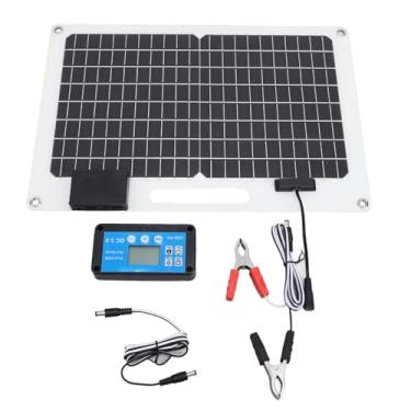 Imagem de Depisuta Kit de Painel Solar, Carregador de Bateria do Painel Solar Monocristalino de 100W Com 2 Saídas USB 12V 24V 100A Controlador de Carga para Carro Marine RV Trailer campers Camera,