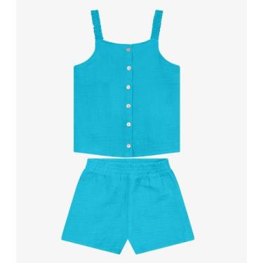 Imagem de Conjunto Infantil Blusa Com Shorts Trick Nick Azul, 4, Azul