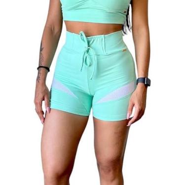 Imagem de Short Lysa Forrado Fitness Feminino Drisheer, M, Verde