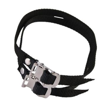 Imagem de Vaveren 2 peças de tiras genéricas para pedais de nylon, suportes ajustáveis para exercícios de bicicleta, multifuncionais, resistentes e fáceis de instalar, Preto