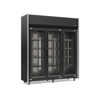 Imagem de Refrigerador Expositor Vertical 1200 Litros Preto 220V Gelopar GEAS-3P LB