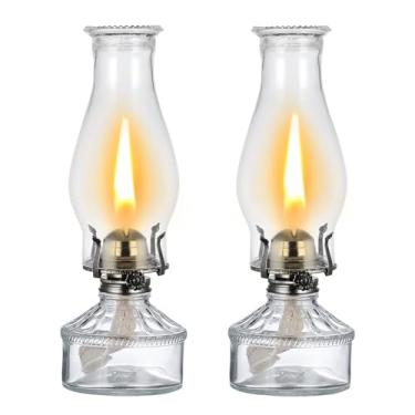 Imagem de DNRVK Peças De Lâmpadas Óleo Câmara Grande Para Uso Interno, Lâmpada Querosene Clássica, Lanterna Vintage, Decorativa, Transparente, Rústica, Furacão, Decoração Casa, Iluminação Emergência, Preta, 1