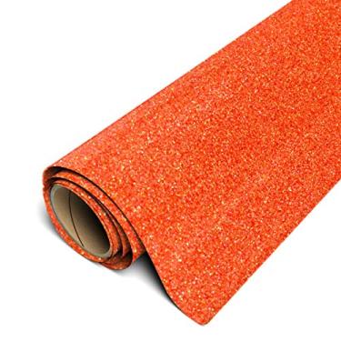 Imagem de Rolo Siser Glitter HTV 30,48 cm x 91,44 cm – Vinil de transferência de calor (laranja bordado)