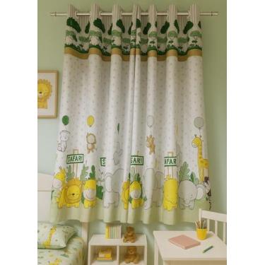 Imagem de Cortina Quarto Infantil 2,00m x 1,40m - Raner, Safari