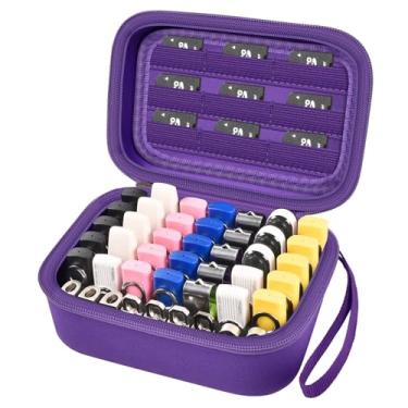 Imagem de Estojo para pen drive USB, pen drive, cartão de memória SD SDXC SDHC SDHC, bolsa de armazenamento de acessórios eletrônicos para SanDisk/SamData/Samsung/TOPESEL/Memory Stick/YubiKey - Roxo (apenas