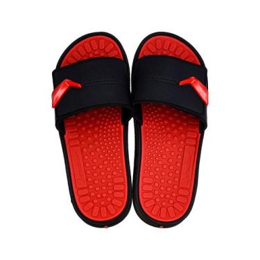 Imagem de Chinelo infinity fuse slide rider, Pto, Vermel, 39