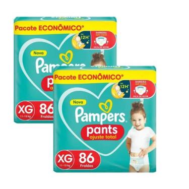 Imagem de Kit 2 Fraldas Pampers Confort Pants Ajuste Total Max Xg 86 Unidades