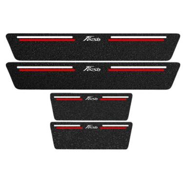 Imagem de Kit Soleira Protetora Porta Premium Red PVC - New Fiesta - Jhow Adesiv