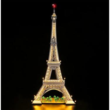 Imagem de BrickBling LED Light for Lego Eiffel Tower 10307 Building Set Creative Lights Compatible with Lego 10307, Gift Idea for Lego Tower Fans-Remote Control Version (Without Model)