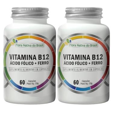 Imagem de KIT 2X Ferro + Ácido Fólico + B12 60 cápsulas - Flora Nativa