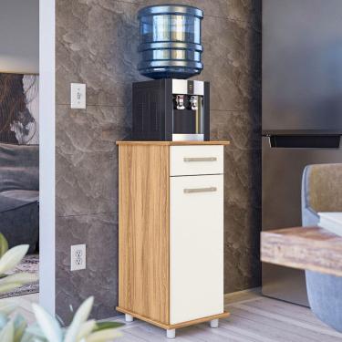 Imagem de Armário de Cozinha Isis 1 Porta 1 Gaveta Freijó/Off White - Nicioli