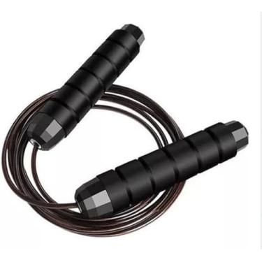 Imagem de Emagreça Rápido! Corda de Pular Profissional Speed Rope: Rolamento, Ajustável p/Cross/Fitness.