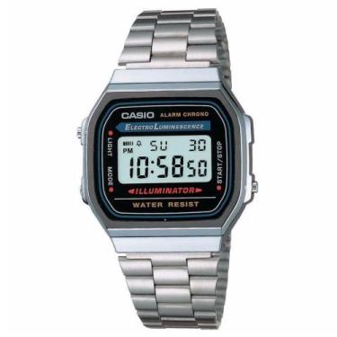Imagem de Relógio Casio Vintage A168WA-1WDF Prata, Único, Prata