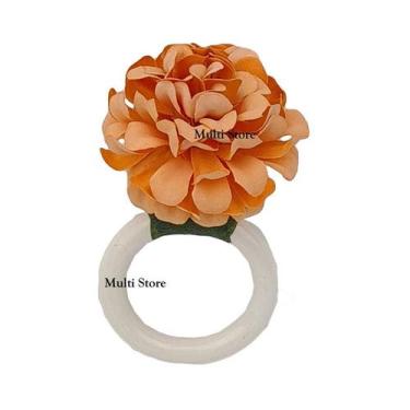 Imagem de 01 Anel Argola Porta Guardanapo Vários Modelos Florais Pizza Pérolas R