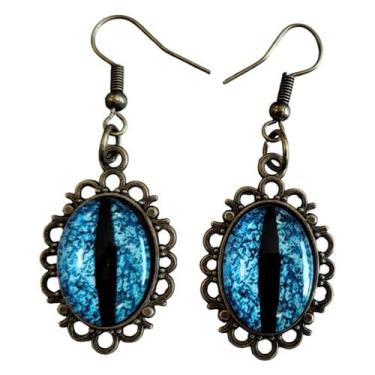 Imagem de Brinco de Halloween - Olho Azul - 5,5cm - 1 unidade - Rizzo - Rizzo