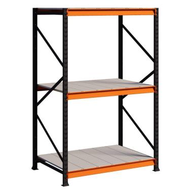 Imagem de Porta Pallet 1500kg 1 Inicial 200x180x80 3 Níveis Com Bandeja de Aço MPP500 Amapá