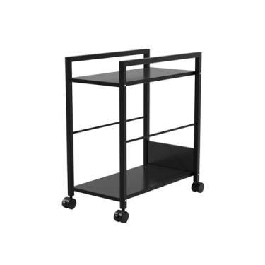 Imagem de Suporte de CPU para torre de PC, suporte de armazenamento de 2 níveis, sob a mesa, suporte de CPU para escritório, casa, suporte de PC móvel com rodas giratórias bloqueáveis, suporte para CPU