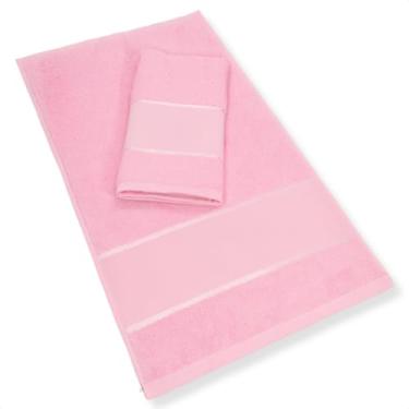 Imagem de Kit 10 Toalha Lavabo Pinte e Borde Lisa Atoalhada (Rosa)