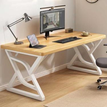 Imagem de Mesa De Computador, Mesa De Escritório De Computador Grande, Mesa De Trabalho De Escrita Robusta, Mesa De Jogos, Móveis De Negócios, Para Quarto, Sala De Estar, Light Brown 1, 100x60cm/39.4x23.6in