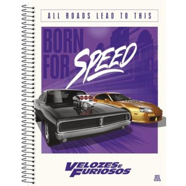 Imagem de Caderno Universitário Animativa,10 matérias, 160 folhas, Capa Dura, Velozes & Furiosos Pacote com 4