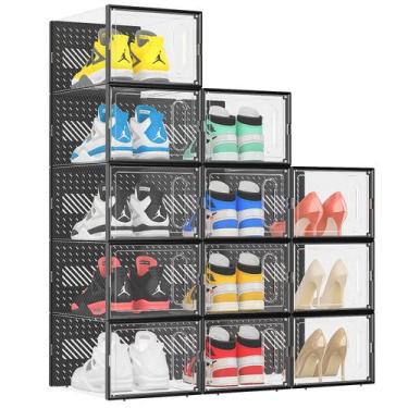 Imagem de Organizador de sapatos EwonLife G-Large com porta magnética, pacote co