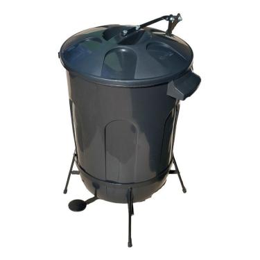 Imagem de Lixeira Pedal 60lts Com Armação De Ferro