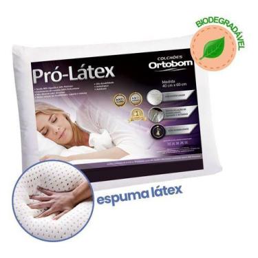 Imagem de Travesseiro Pró-latex Ortobom - Espuma De Alta Durabilidade Cor Amarel