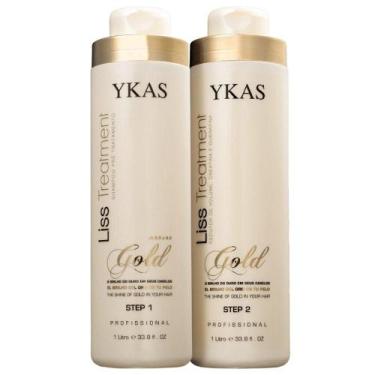 Imagem de Ykas Gold Escova Progressiva Kit Ouro (2 x 1 Litro)