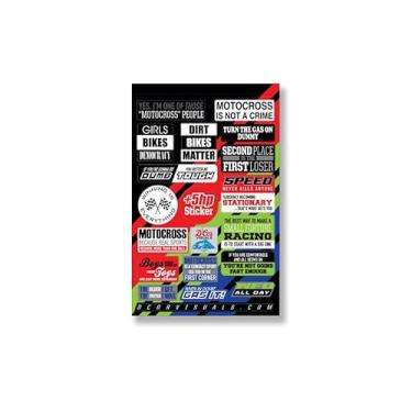 Imagem de D'cor Visuals Folha de decalque – Adesivos gráficos Moto Talk 2, vinil de 4 mm de espessura, 48 cm x 30 cm, compatível com motocicletas, capacetes e equipamentos