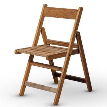 Imagem de Cadeira Dobrável Em Madeira Nobre Sem Pintura - Marcenaria Real