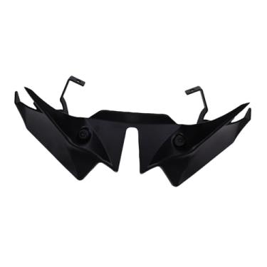 Imagem de aqxreight Spoiler Frontal Defletor de Asa Nua Kit de Asa Força Descendente Aerodinâmica para Z650 2021-2024 Motocicleta ABS Metal Metal Play Play Design (BLACK)