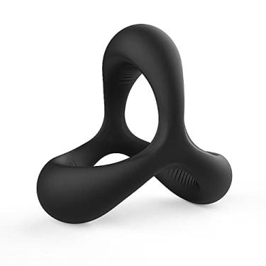 Imagem de Anel Peniano e Escrotal Black Rider S-Hande 5,3cm x 5,8cm x 3,9cm Ondular de Silicone