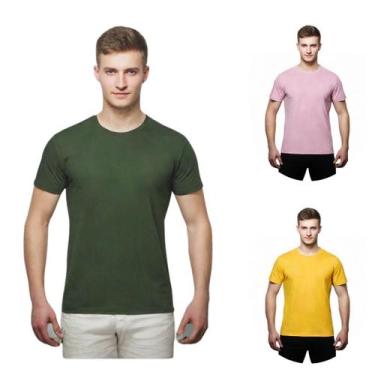 Imagem de Kit 3 Camisas Uv +50 Manga Curta Slim - C&C, Vd escuro, Rosa, Am seleç