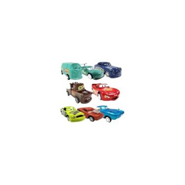Imagem de Kit 8 Carrinhos Fricção Brinquedo Filme Carros, Relâmpago McQueen. Ótimo presente para Dia Das Crianças