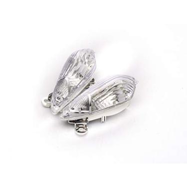 Imagem de Compatível com Honda 2010-2011-2012-2013-2014 VFR1200F; lâmpada indicadora de seta piscando (1. lente de seta, transparente)