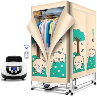 Imagem de Secador De Roupas Dobrável Aquecido 1500w Rack De Secagem De Roupa Elétrica Secador Portátil Interno De 3 Camadas De Grande Capacidade De 15 Kg Com Temporizador De, 170 x 72 x 50cm (67 x 28 x20in)