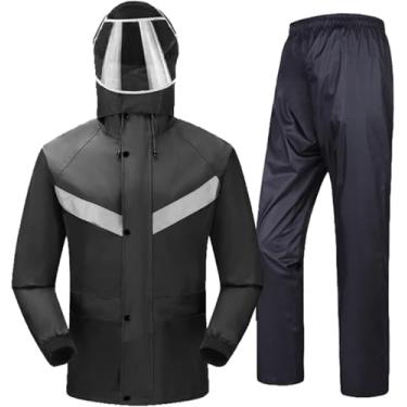 Imagem de Roupas De Chuva Com Capuz Ao Ar Livre, Jaqueta De Chuva Impermeável, Conjunto De Chuva Para Homens E Mulheres, Conjuntos De Calças De Jaqueta De Chuva Leve E Impermeável, Roupas, Oranje, M