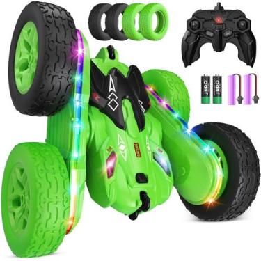 Imagem de Carro de controle remoto Jimdella RC Cars 360 Flips Stunt Green