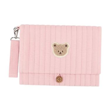 Imagem de Fenteer Bolsa organizadora de fraldas dobrável, bolsa molhada para armazenamento, organizadora para carrinho de bebê, para piscina, creche, quarto de hotel, Rosa