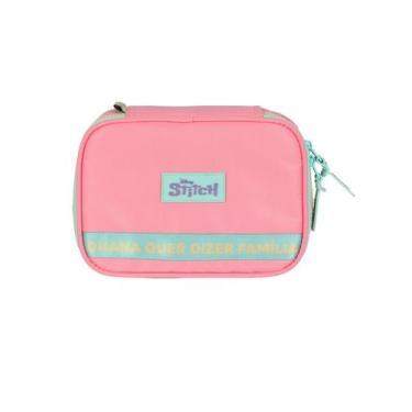 Imagem de Estojo Box Escolar Juvenil Menina Lilo Stitch - Maxlog, salmao