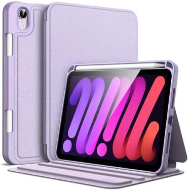 Imagem de JETech Capa para iPad Mini (A17 Pro, 2024 Modelo, 7ª) / Mini 6 (2021 Modelo, 6ª) com Porta-Pencil, Case Protetora Slim Folio com Suporte para Tablet, Ativação/Repouso Automático (Roxo)