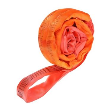 Imagem de PATIKIL Correias de elevação, 1 peça de poliéster de 1,8 m lingas de teia pesada para serviço flexível para os olhos, tiras de levantamento de puxar, suporte de lingas (4,999 kg), vermelho