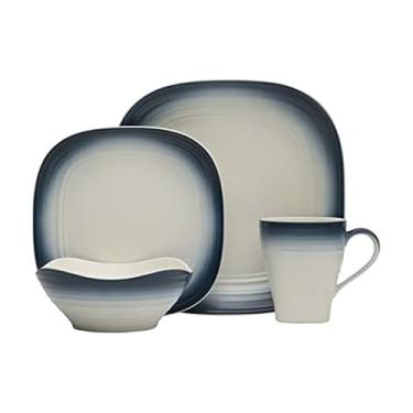 Imagem de Mikasa Conjunto de louça Swirl de 16 peças, serviço para 4, azul ombré